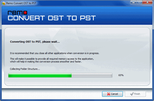 Converting OST file to PST file